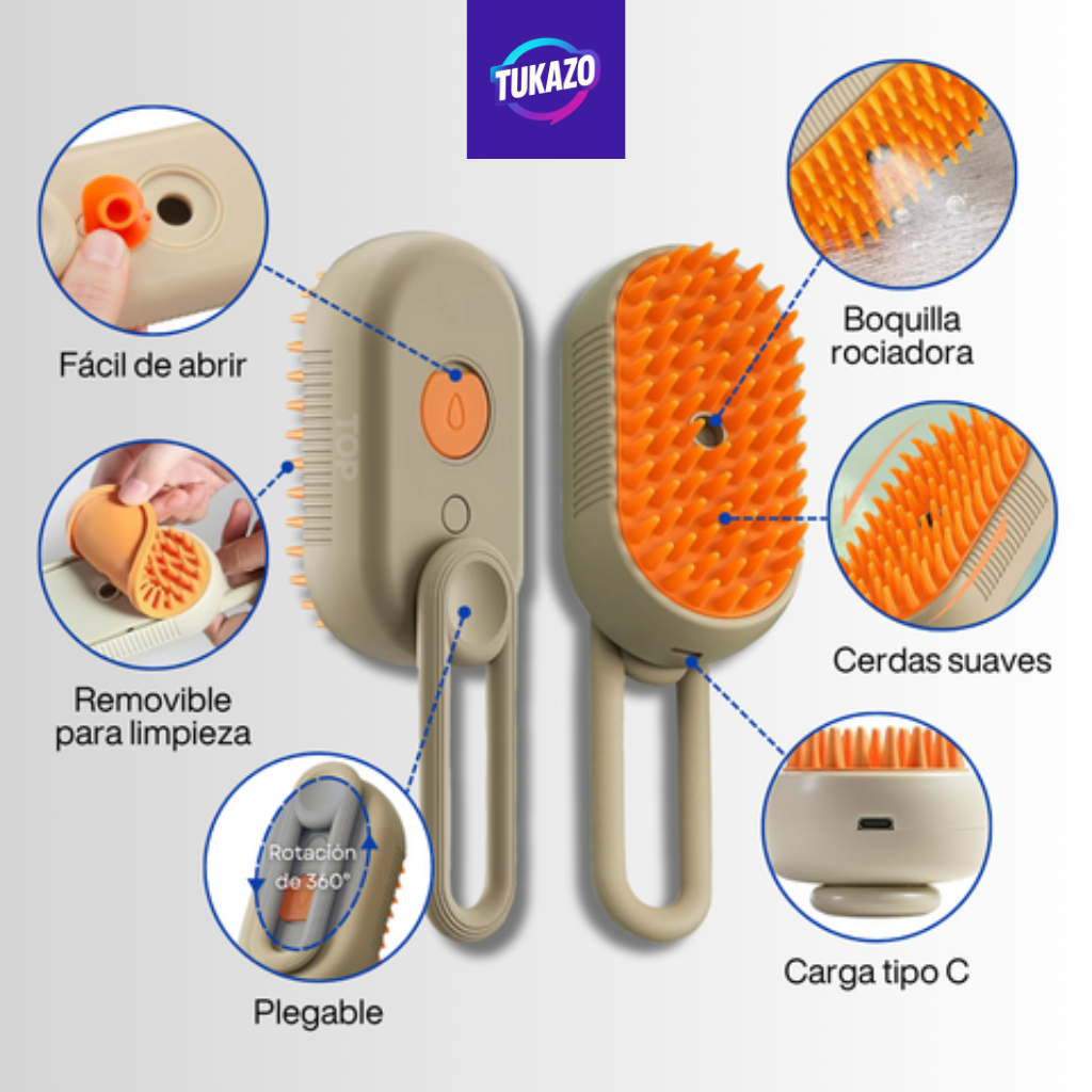 ¡Combo 2x1 Ideal para tu Mascota: Pelota Inteligente Top + Cepillo a Vapor!